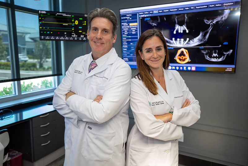 Doctor smiling together