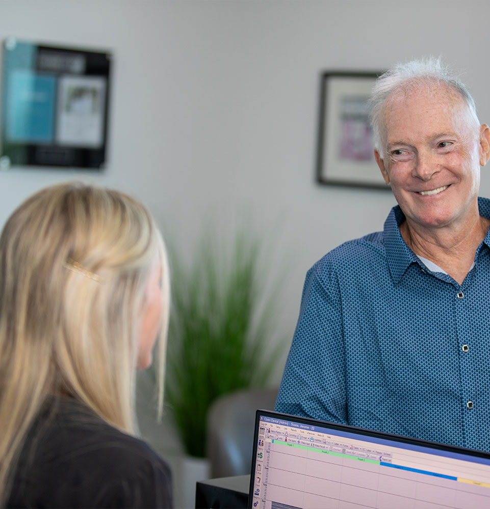Patient talking to team member