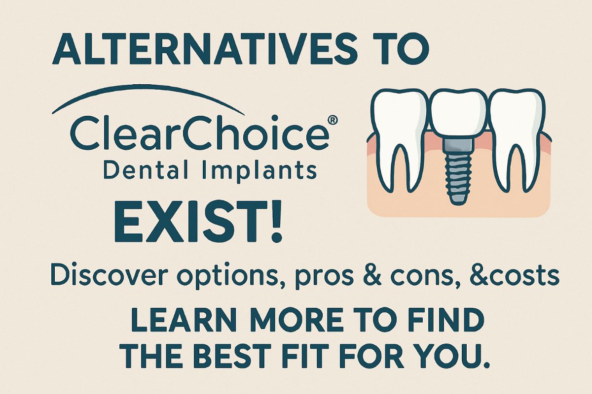 A side-by-side comparison of different tooth replacement options, such as dental implants, dentures, and bridges, showcasing their appearance and function. No text on image.
